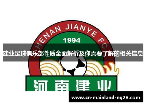 建业足球俱乐部性质全面解析及你需要了解的相关信息